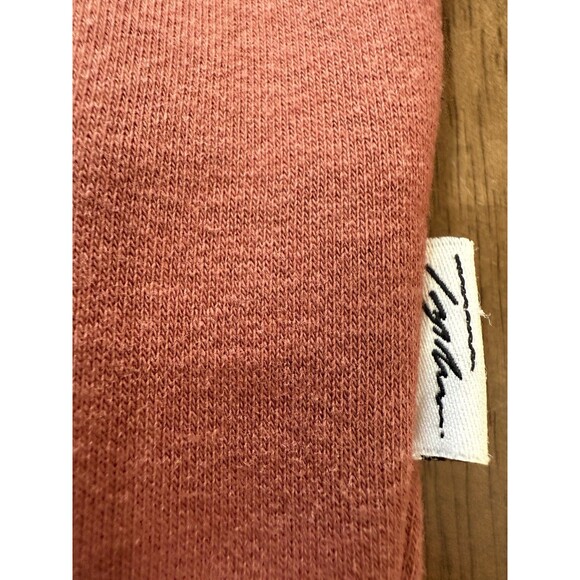 Topman Hoodie Men’s Medium Pullover Muted Rose Logo Patch Kangaroo Pocket Casual - Picture 5 of 7